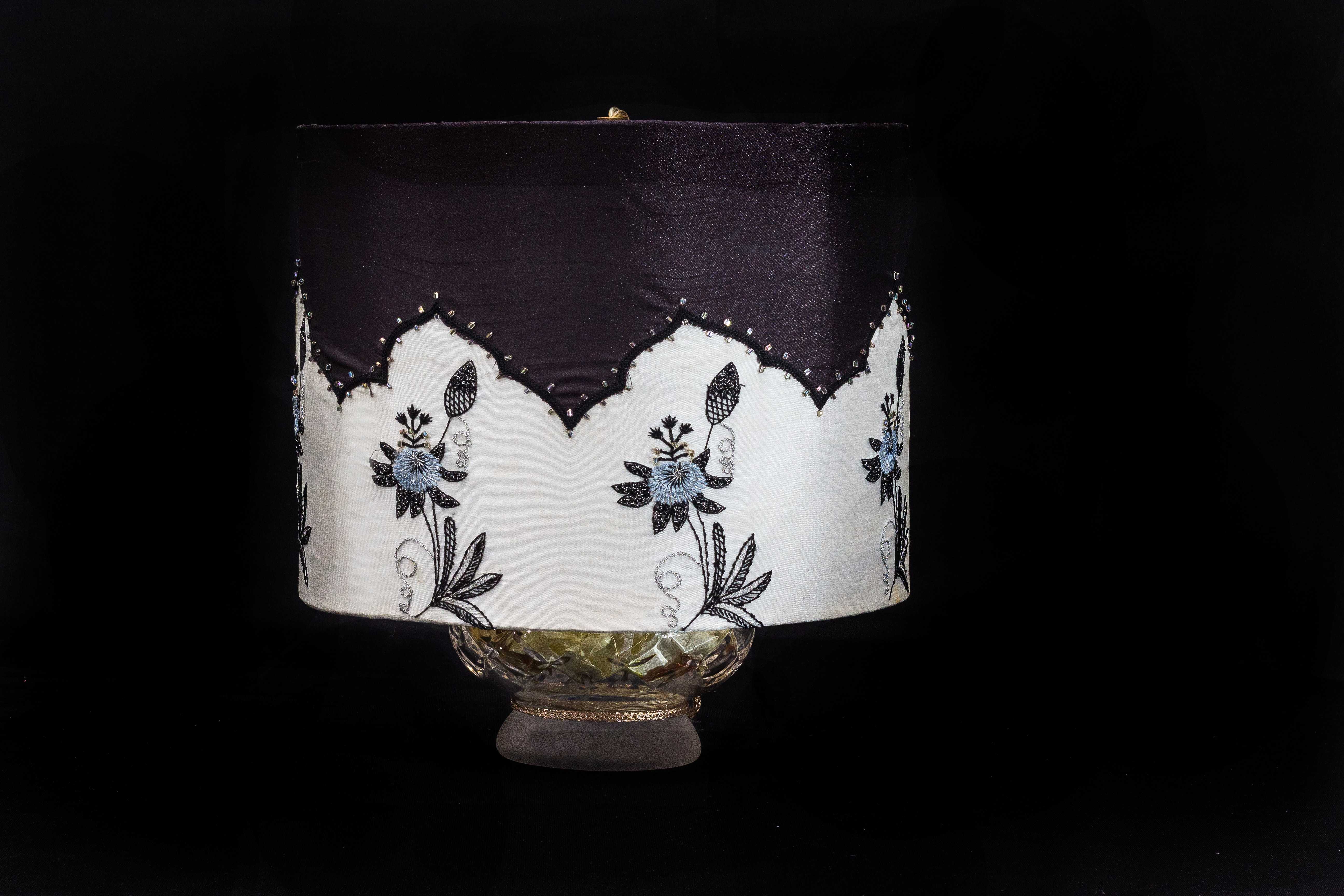 Hand-embroidered  lampshades IV