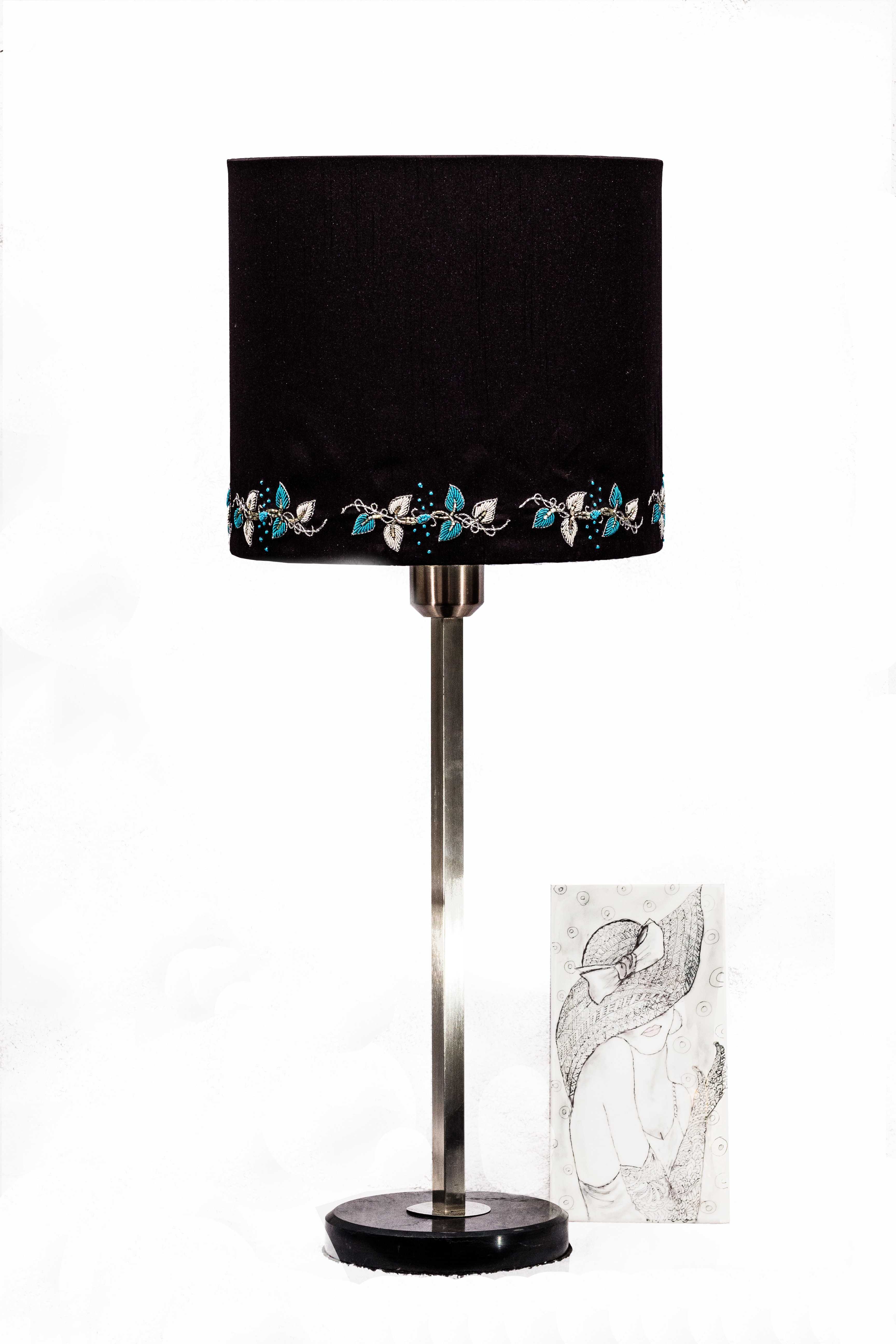 Hand-embroidered  lampshades VI